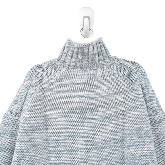 Alex Mill Women XL Abigail Sweater Arctic Blue Turtleneck Knit Wool Cashmere NEW - Picture 7 of 7